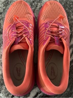 Dansko Coral-Pink Women's Athletic Sneakers with Purple Accents